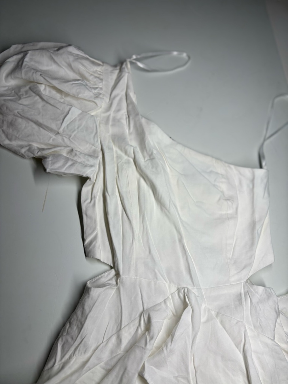 DO+BE Ivory One-Shoulder Ruffle Tiered Dress - Picture 4 of 6